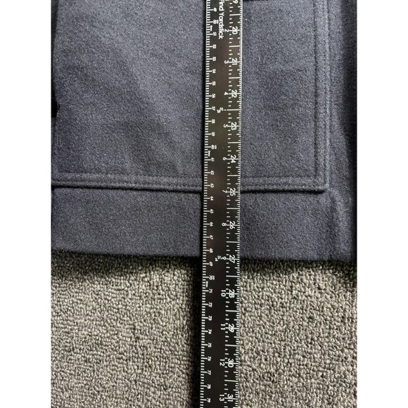 Gap Wool Coat Womens Small Blue Hooded Lined Short Jacket Deep Navy Fall Winter - Picture 7 of 8